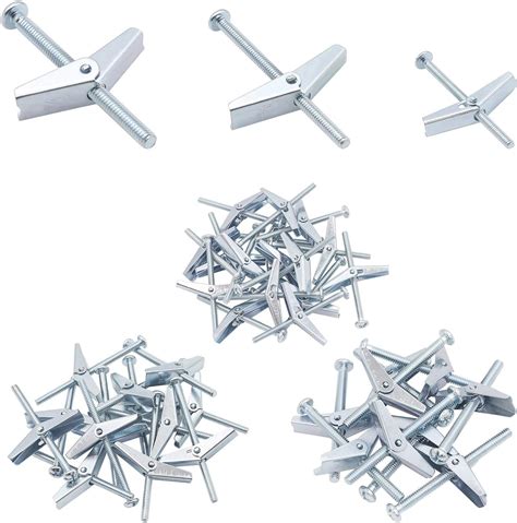 HELIFOUNER 24 Pieces Toggle Bolt And Wing Nut For Hanging Heavy Items