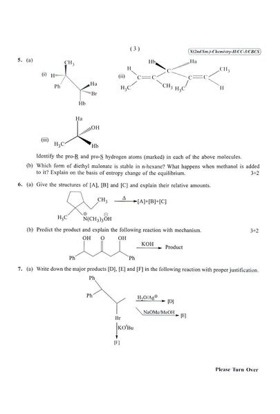 File CU 2022 B Sc Honours Chemistry Semester 2 Paper CC 3 QP Pdf