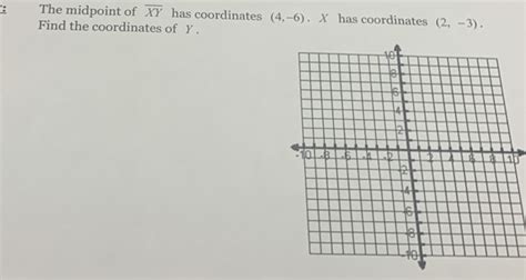 The Midpoint Of Overline Xy Has Coordinates X Has Coordinates