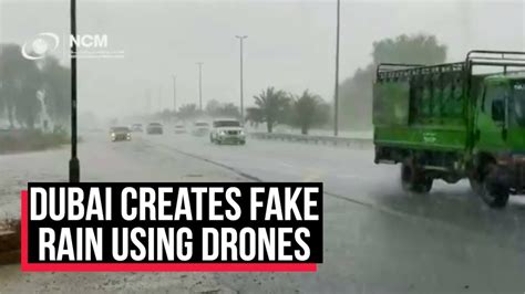 Watch Dubai Creates Fake Rain Using Drones To Beat Degree Heat