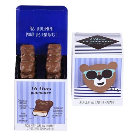 Cube Ours En Guimauve Chocolat Au Lait Et Caramel