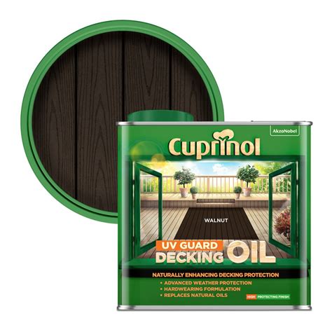 Cuprinol Uv Guard Decking Oil Walnut 25l Homebase