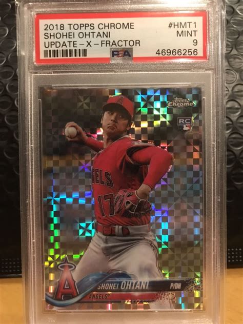 未使用に近い2018 topps chrome update x fractor 大谷翔平 ohtani RC PSA MVP 99枚限定