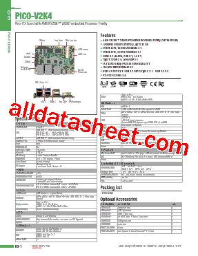 Pico V K Datasheet Pdf Aaeon Technology