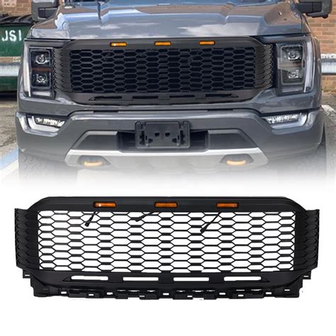 Custom Car Grills Grill For Ford F150 2021 2022 2023 Raptor Style Front Bumper Grille Upgrade