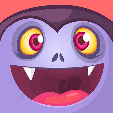 Cartoon Dracula Face Horror Vector Background, Head, Seamless, Vampire ...