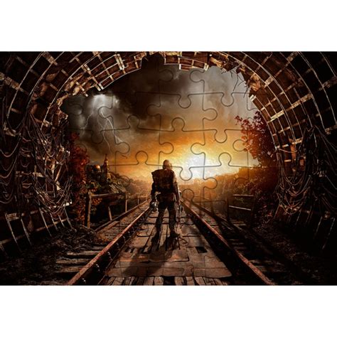 Пазл Картонный 29x20 см Metro (metro 2033, exodus, персонаж, артем ...