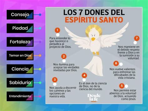 Los Dones Del Espiritu Santo Diagrama Etiquetado Catholic Catechism