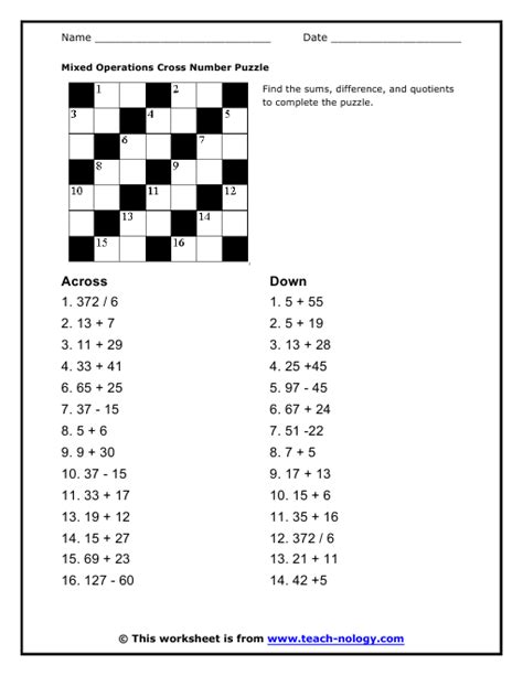 Order Of Operations Puzzle Worksheet Englishworksheet My Id