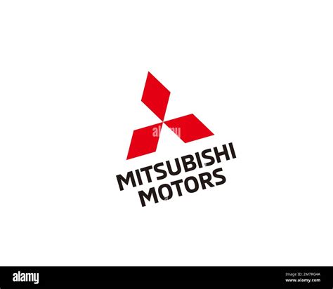 Mitsubishi Motors Rotated Logo White Background Stock Photo Alamy