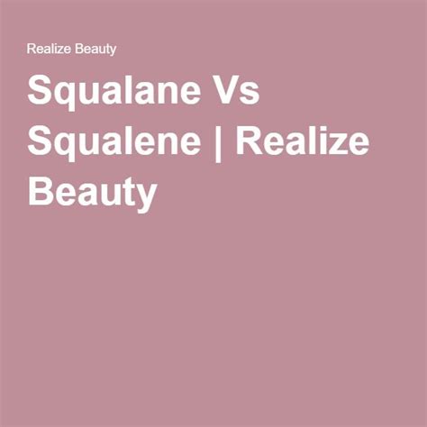 Squalane Vs Squalene | Squalane, Beauty, Diy beauty