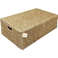 Woodluv Seagrass Under Bed Handwoven Storage Box Chest Basket Large