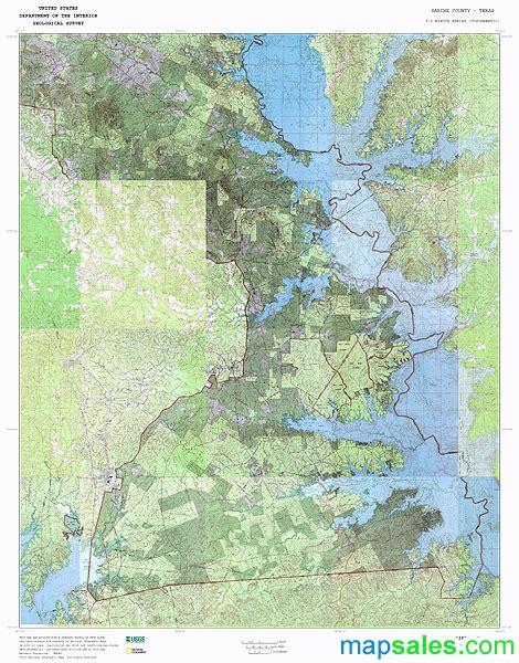 Sabine County Tx Topo Wall Map By Marketmaps Mapsales
