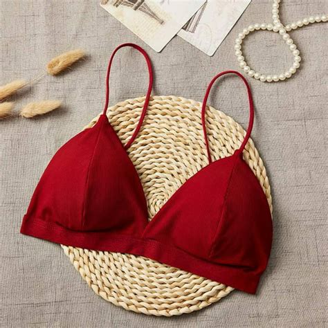 Pack Of 3 Womens Silk Satin Triangle Bralette Soft Cup Wireless Bra