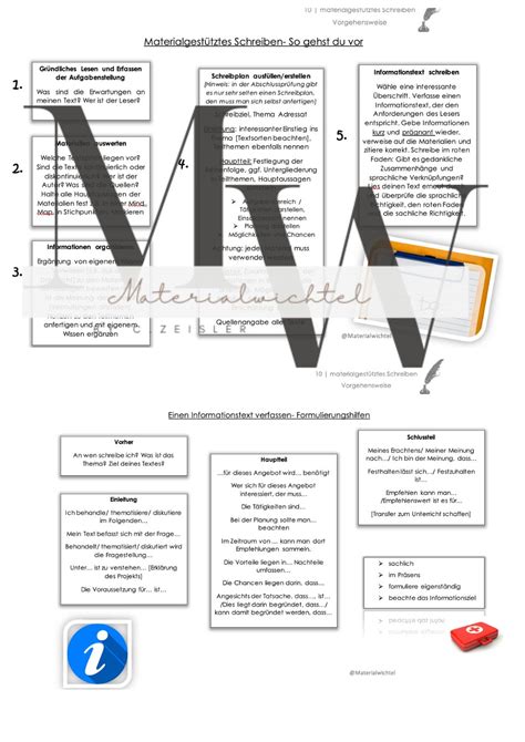 Materialgest Tztes Schreiben So Gehts Materialwichtel