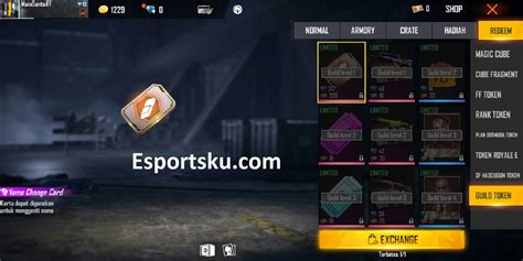 Cara Mendapatkan Change Name Card Free Fire Ff Esportsku