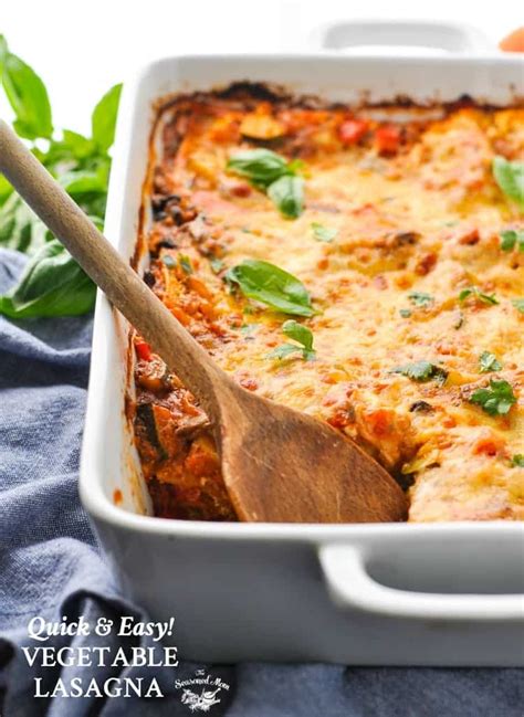 Quick And Easy Vegetable Lasagna The Seasoned Mom