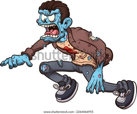 Zombie Vector Clip Art Illustration Simple Stock Vector Royalty Free 2264466955 Shutterstock