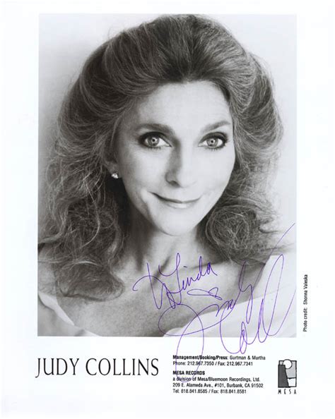 Judy Collins Autographed Inscribed Photograph Historyforsale Item