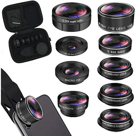 Amazon Apexel 10 In 1 Phone Camera Lens Kit Wide Angle Macro