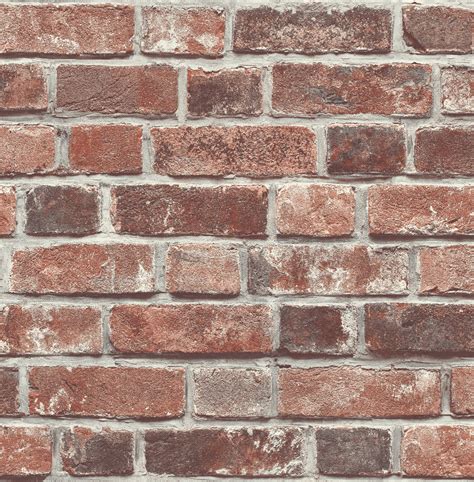 Distressed Brick Peel And Stick Wallpaper In Red By Nextwall Burke Decor