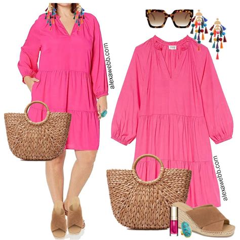 Plus Size Pink Spring Dress Alexa Webb