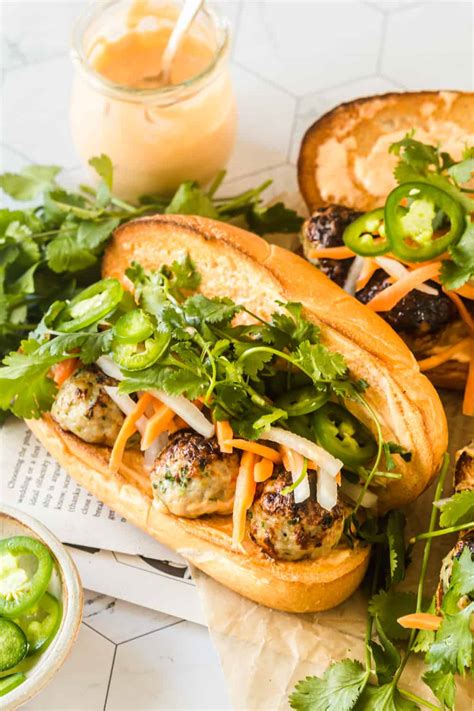 Chicken Meatball Banh Mi Lena S Kitchen