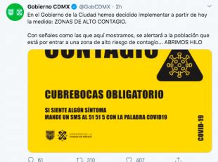 CDMX utilizará señalamientos para las zonas de alto contagio