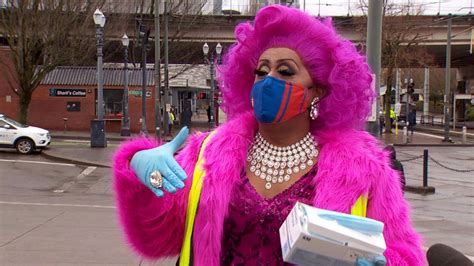 Portland Drag Queen Poison Waters Promotes Proper Mask Safety On Public