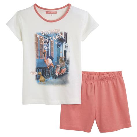 In Extenso Pyjashort Fille Du 2 Au 8 Ans Pas Cher Auchanfr