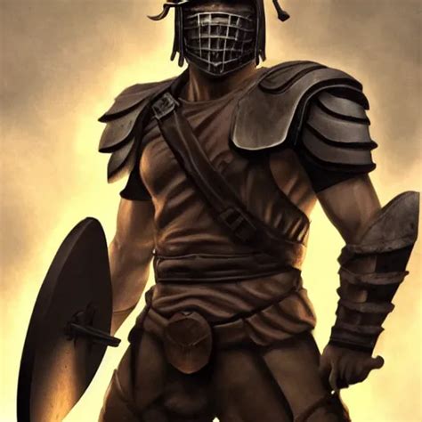 Full Body Illustration Of Ryan Gossling As A Spartan Stable Diffusion