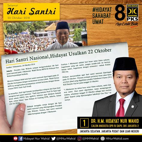 Hari Santri Diusulkan Wakil Ketua Majelis Syuro Pks Tak Mungkin