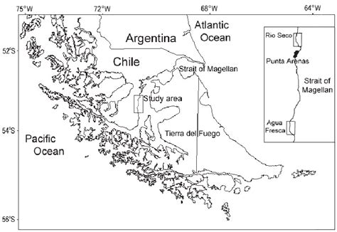 Strait Of Magellan On Map Maping Resources