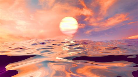 Ocean Sunset Ambience Peaceful Evening Live Wallpaper Vj Loop