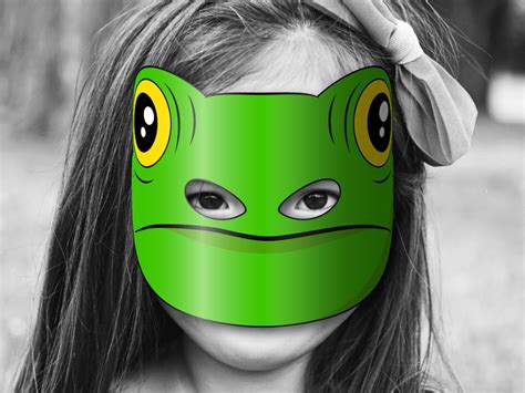 Frog Mask Printable Paper DIY for Kids and Adults. PDF - Etsy