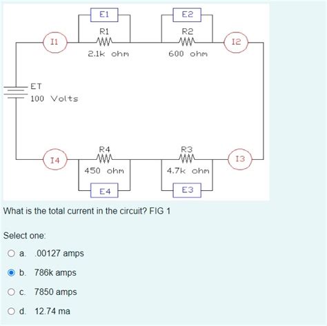 Solved What Is The Total Current In The Circuit Fig 1