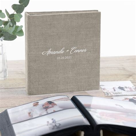 Personalized Wedding Photo Album With Sleeves For 40 400 5x7 Photos