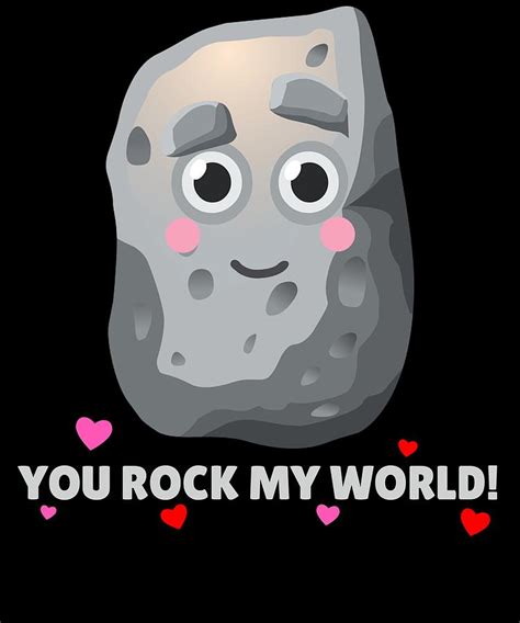 You Rock My World Cute Rock Pun Digital Art By Dogboo Fine Art America