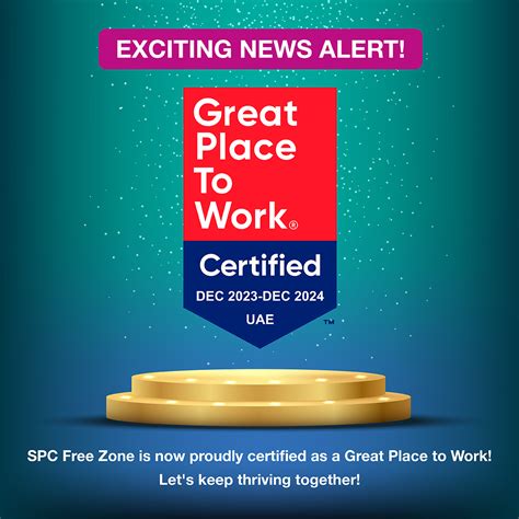 Spc Free Zone Earns The Great Place To Work Certificate