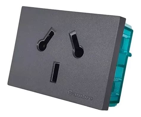 Modulo Cambre Toma Simple Gris Combinado 10amp Codigo 7909 MercadoLibre