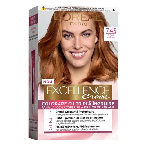 Set 2 X Vopsea De Par Permanenta Cu Amoniac L Oreal Paris Excellence