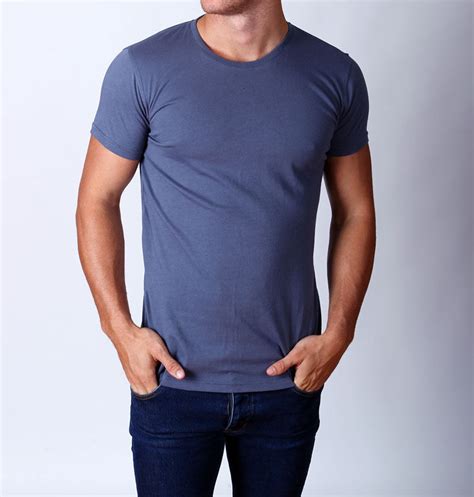 Mens Premium Basic Crew Neck Tees Quality Plain T Shirts Casual Slim