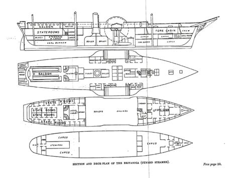 R.M.S. Britannia Deck Plan (1840) : OceanLinerArchitect