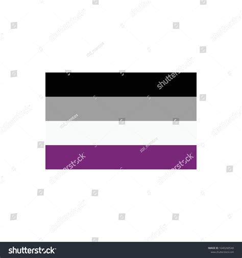 Asexual Flag Flag Flat Icon Vector Stock Vector Royalty Free 1640260540 Shutterstock