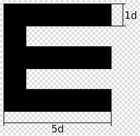 E Chart Sehtest Sehzeichen Landolt C Snellen Chart Haken Transparent