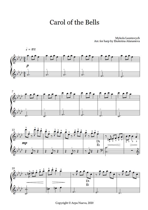 Carol Of The Bells Level Piano Sheet Music 59 Off