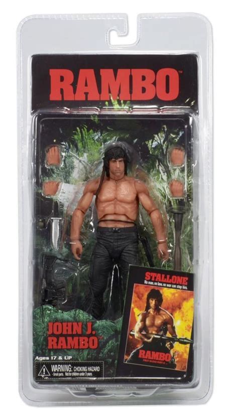 Figurines JOHN RAMBO 3 modèles NECA film Cinéma Sylvester Stallone