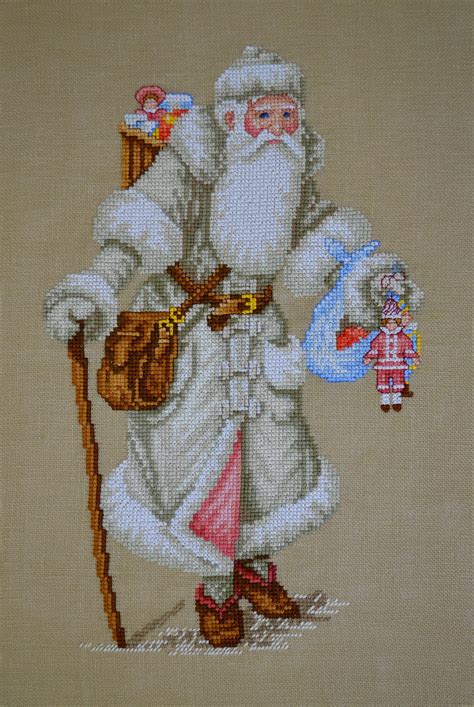 Victorian Santa Finished Completed Cross Stitch Etsy In 2023 Cross