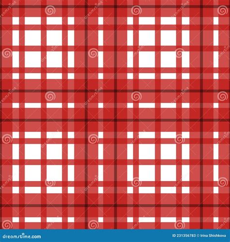 Seamless Pattern Red Buffalo Plaid Vector Illustration Stock Vector