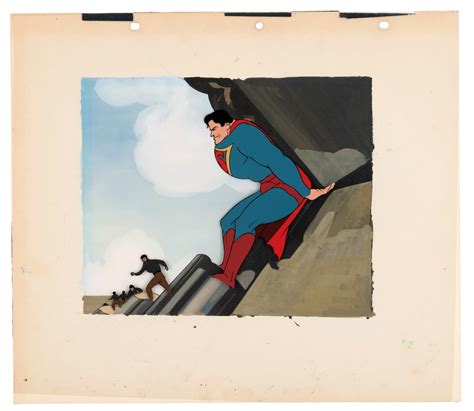 Hakes Fleischer Superman Cartoon Publicity Original Art Lot With